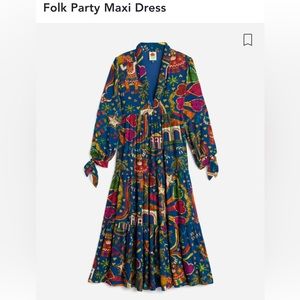Farm Rio Folk Party Maxi dress size Large
